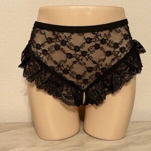 Elegant Black Lace Women's Panties